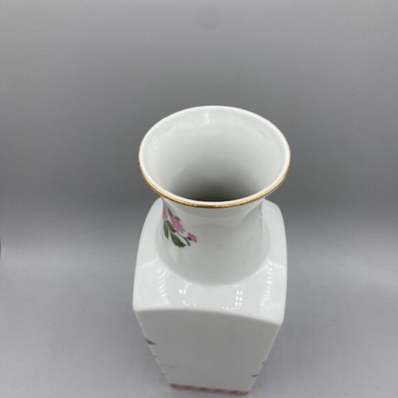Mingei Handcrafted Vintage Floral 10in Vase Made In Japan - Picture 3 of 4